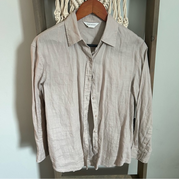 Club Monaco Linen Button Down Shirt Long Sleeve XS - Picture 1 of 5
